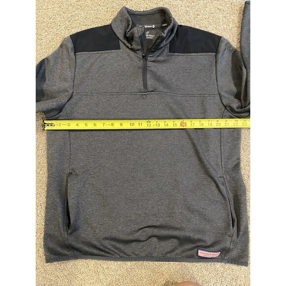 Vineyard Vines Performance Fleece Shep Shirt Pullover Gray Jacket Men's sz L - Picture 9 of 9